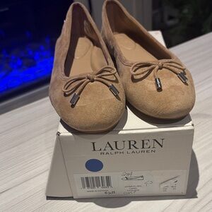 Lauren Ralph Lauren Camel Suede Loafers